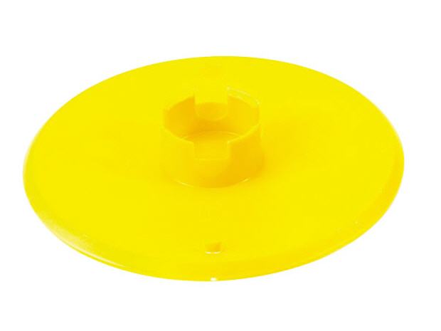 Radkappe Aussen-Ø 133 mm, Kunststoff, Farbe: gelb