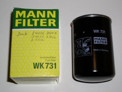 Kraftstofffilter MANN WK 731, H x Ø: 117 x 76 mm