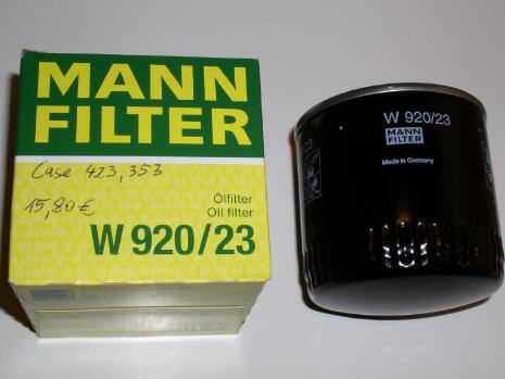 Ölfilter MANN W 920/23 - Motorölfilter