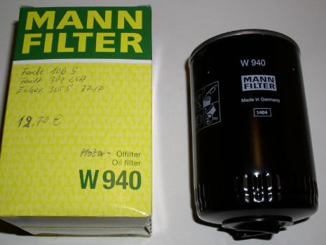 Ölfilter MANN W 940 - Motorölfilter